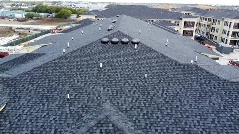 A rooftop of a residence in Cedar Park