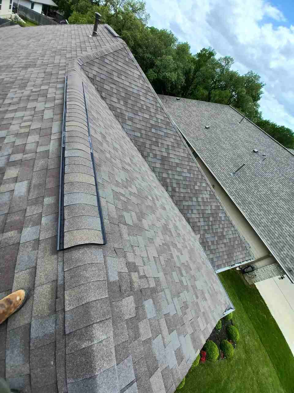 A house roof with metal shingles in Cedar Park